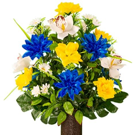 Blue and Yellow Orchid Mix - Flower Den Florist | Northern Virginia