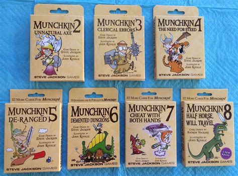 MUNCHKIN Card Game Bundle: EXPANSION DECKS #2 through #8 All New in Sealed Boxes | #1821780651