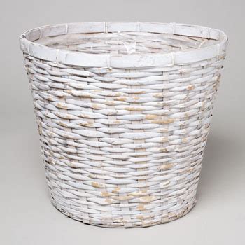 Wholesale BASKET WICKER WHITE WASH ROUND (SKU 526077) DollarDays