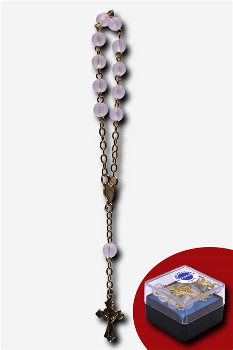 April Birthstone 10 Beads Rosary - Crystal - R2-97822-APR | ST PAULS
