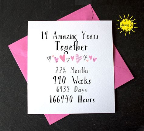 19th Year Wedding Anniversary 19 Amazing Years Together 19th | Etsy