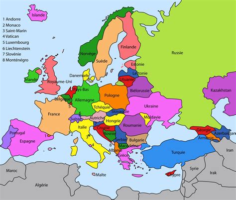 Carte Europe | Carte Europe dedans Carte Pays Union Européenne ...