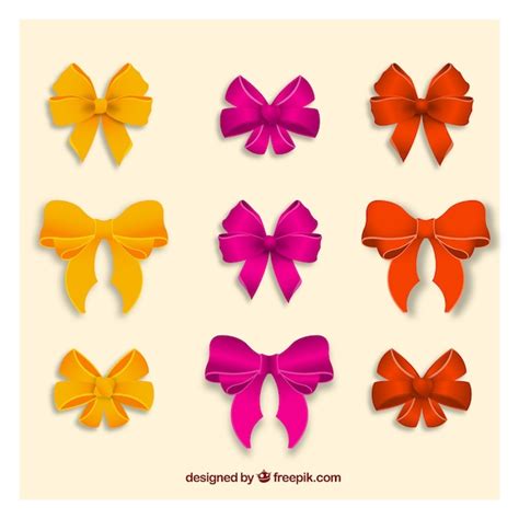 Free Vector | Coloured ribbon set