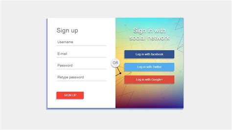 Login signup form html css