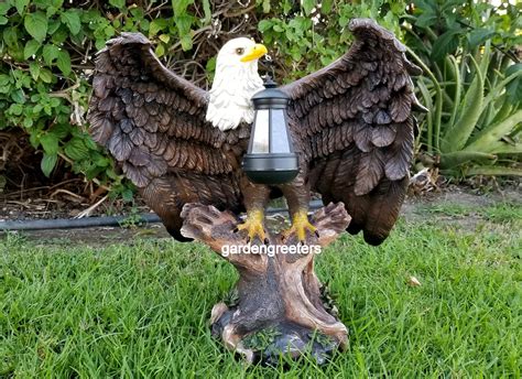 Large Solar American Bald Eagle Statue American Bald Eagle With Solar ...