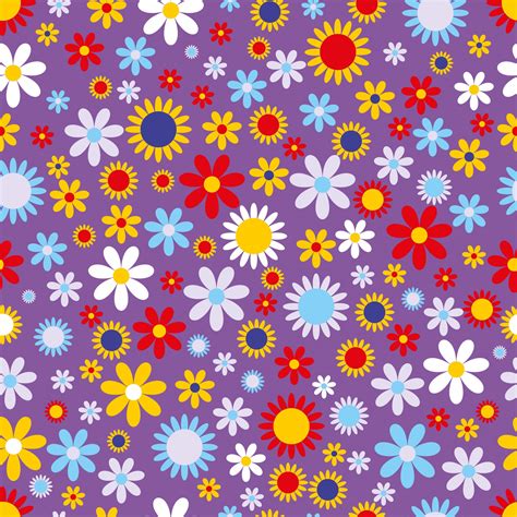 Floral Retro 70s Wallpaper Free Stock Photo - Public Domain Pictures