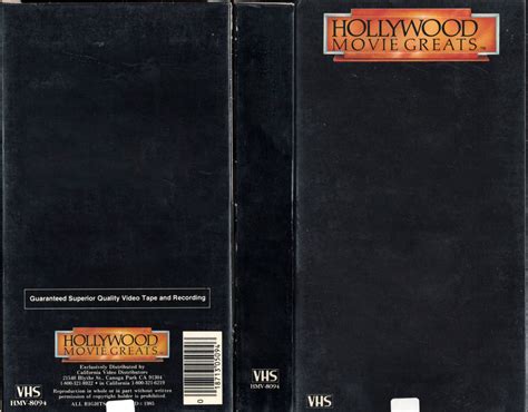 Hollywood Greats VHS Cover Template (HD Quality) by TheLadyBlackWolf on DeviantArt