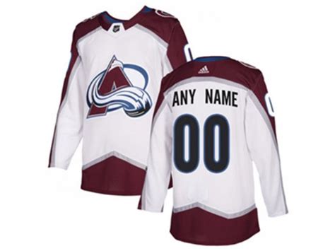 Colorado Avalanche Custom #00 Away White Jersey|AVALANCHE00AW|Colorado ...