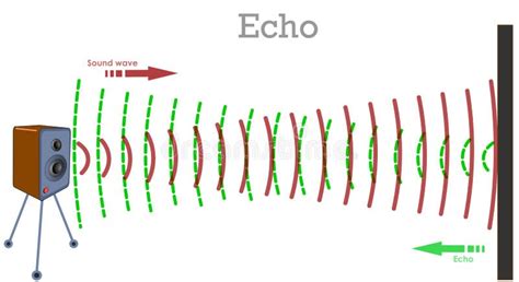 Echo, Acoustic Phenomenon of Sound Reflection Stock Vector - Illustration of diagram, school ...