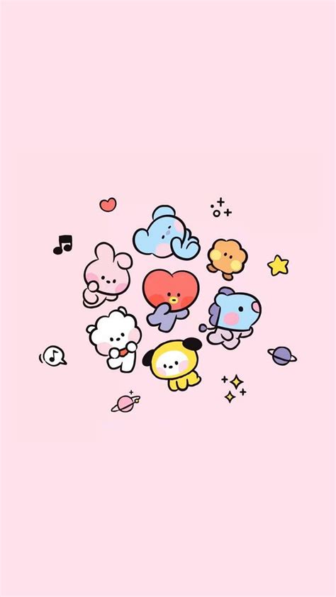 BT21, BTS, Army, Cooky, Rj, Mang, Chimmy, Shooky, Tata, Koya HD phone ...