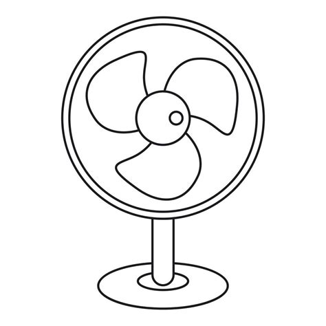 Electric table fan icon, outline style 15227889 Vector Art at Vecteezy