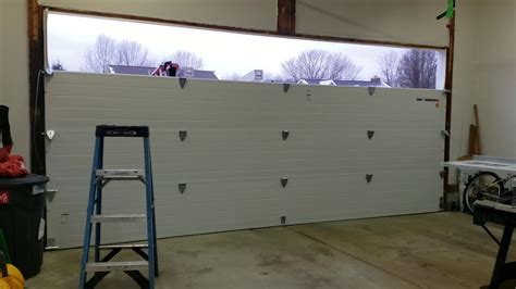 Garage door install. - YouTube