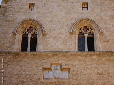 Rhodes, Greece - April 21, 2023: Rhodes Medieval Knights Grand Master Castle museum also known ...