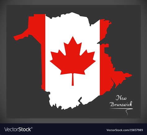 New brunswick canada map Royalty Free Vector Image