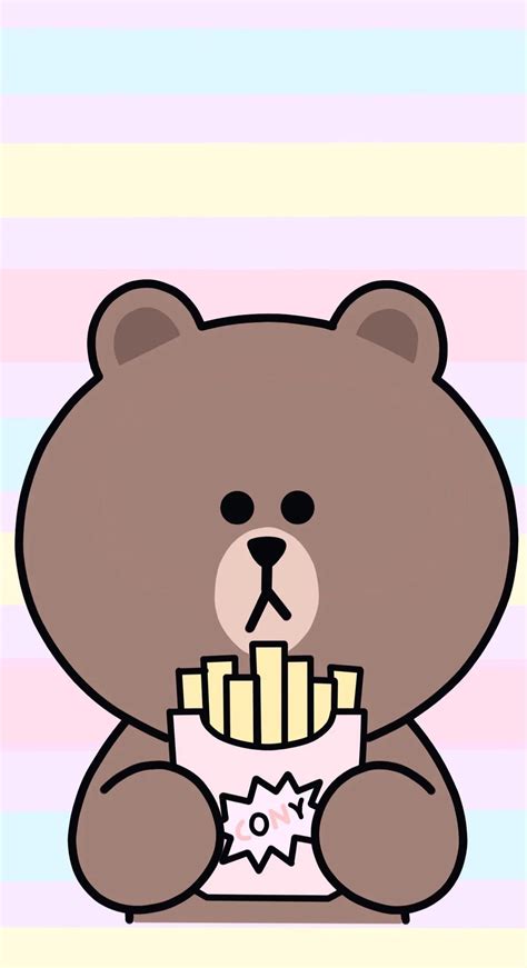 Cute teddy bear | Cute wallpapers, Kawaii wallpaper, Line friends