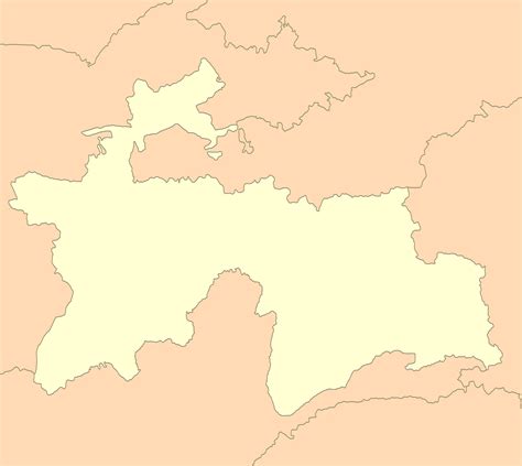 Tajikistan Map Blank - MapSof.net