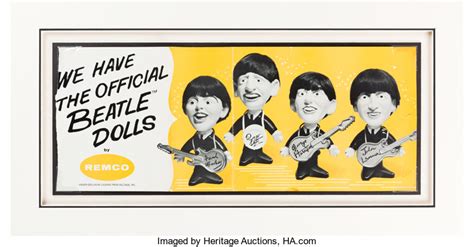 Beatles Remco doll display and poster