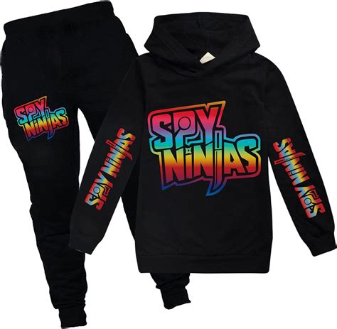 SPY NINJAS Hoodie for Boys Girls Kids Game Hooded Childrens Gamers Jumper Clothing Set Cartoon ...