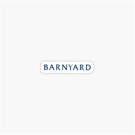 "barnyard barnard college blue logo" Sticker by nataliaivonica | Redbubble