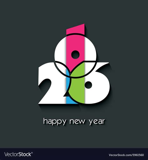 2016 new year greetings card Royalty Free Vector Image