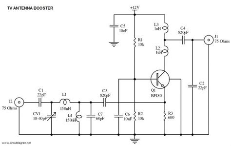 UHF TV Antenna Booster Circuit Electronic | Electronic Schematic Diagram