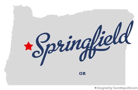 Map of Springfield, OR, Oregon