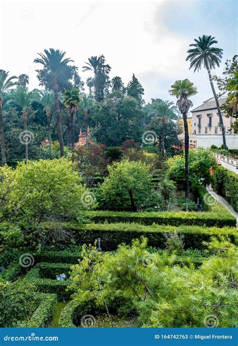 Labyrinth and Real Alcazar of Sevilla Gardens Editorial Stock Photo ...