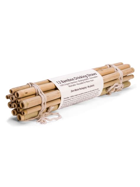 Bamboo Drinking Straws 12-Pack – Brush with Bamboo