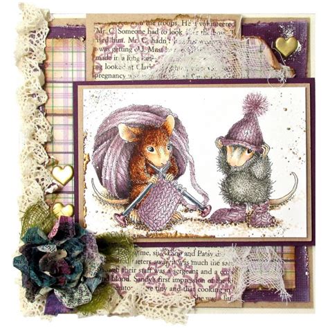 Stampendous House Mouse Cling Stamp 5.5"X4.5" -Knit Gift - Walmart.com ...