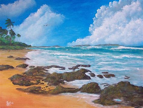 Tropical Seascape Painting by Tony Rodriguez - Pixels