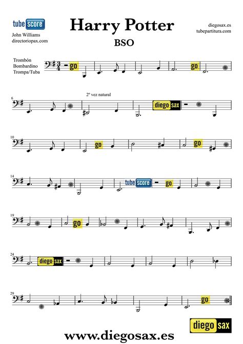 tubescore: Harry Potter by John Williams Sheet Music for Flute, Violin ...