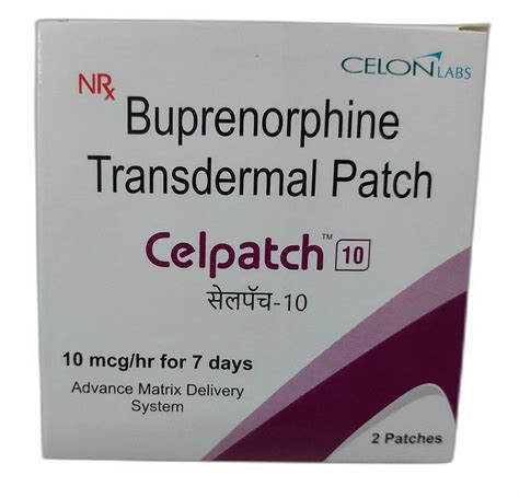 Buprenorphine 10mg - 10 mcg/hr Transdermal Patch, SPARSHA PHARMA, Packaging Size: 2 Patches at ...