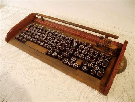 Antique Looking Computer Keyboard Mouse with by woodguy32 on Etsy, $349 ...