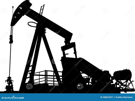 Oil well stock vector. Image of first, cable, derrick - 48862307