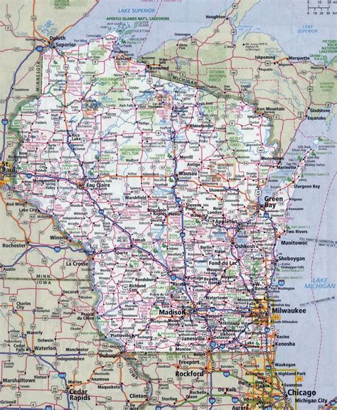 Map Of Wisconsin - London Top Attractions Map