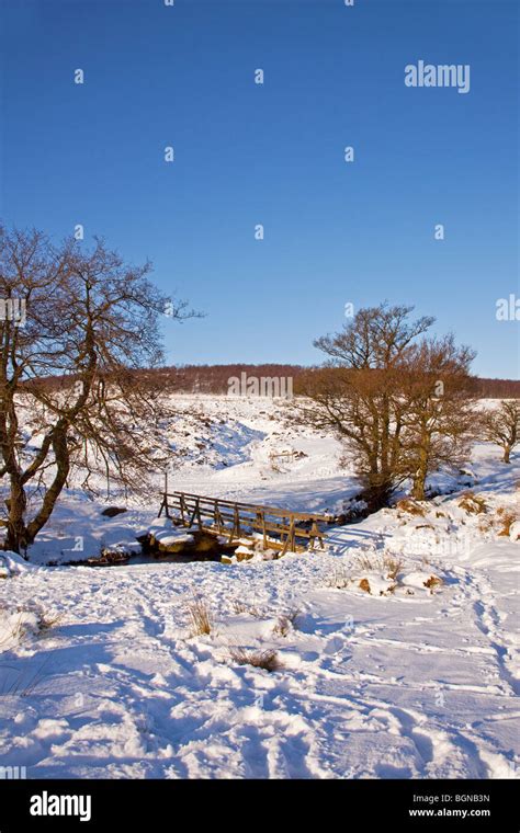 The bridge over Burbage brook Grindleford Derbyshire England UK Stock ...