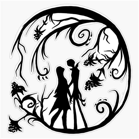 Nightmare Before Christmas Jack And Sally Silhouette