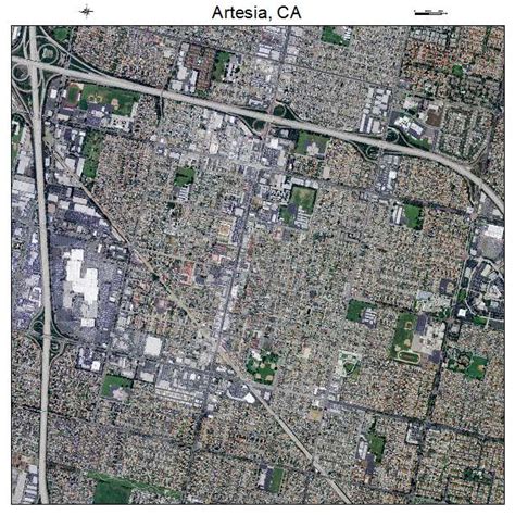 Aerial Photography Map of Artesia, CA California