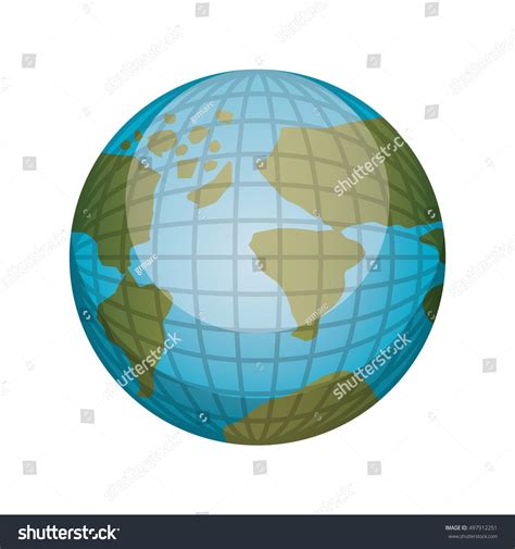 Earth World Map Continents 3d Stock Vector (Royalty Free) 497912251 | Shutterstock