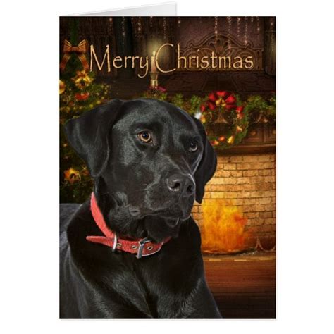 Black Lab Christmas Card | Zazzle