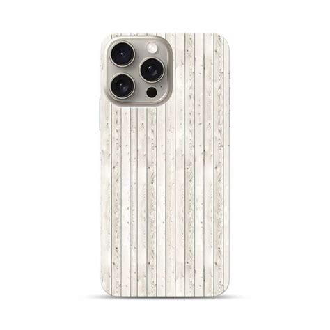 White Wood Texture iPhone 15 Pro Max Case | Case-Custom