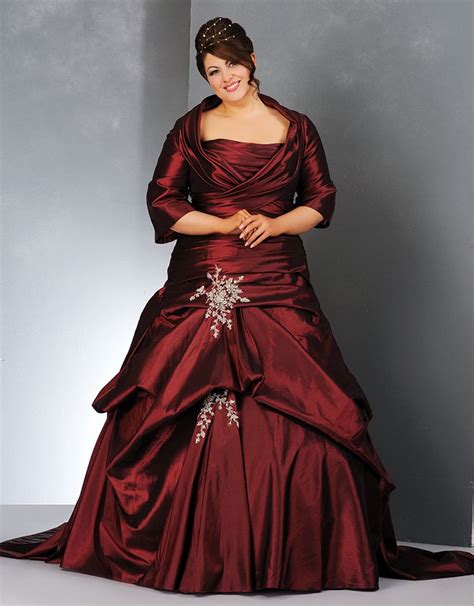 Beautiful Red Wedding Gown by Sonsie design number 91016. http://cambricgowns.com/plus-size ...