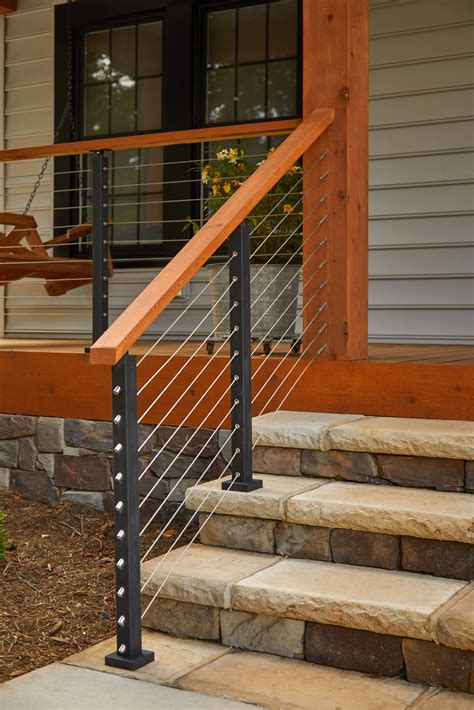 Wood Cable Railing Kits for a Wrap Around Porch - Viewrail