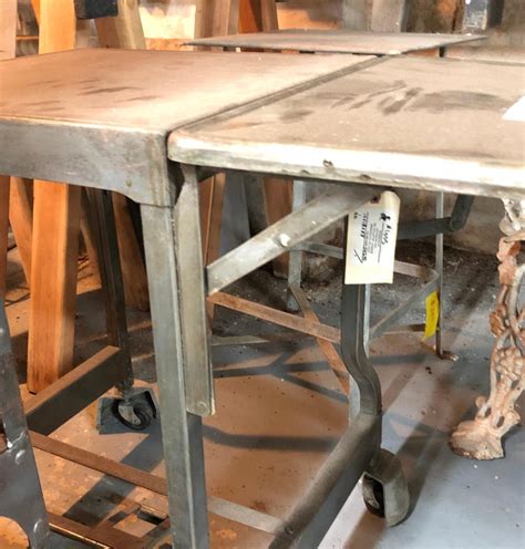 Industrial Metal Side Table For Sale at 1stDibs