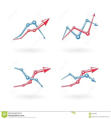 Business graph icons set stock vector. Illustration of elements - 36019837