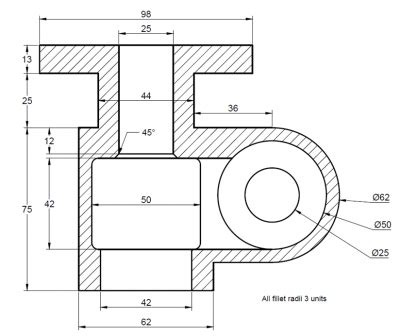 60 AutoCAD practice drawings with PDF eBook