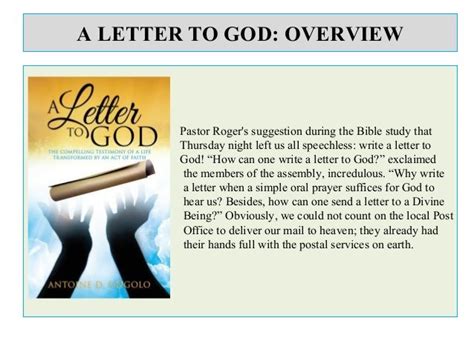 A Letter to god: Book Overview