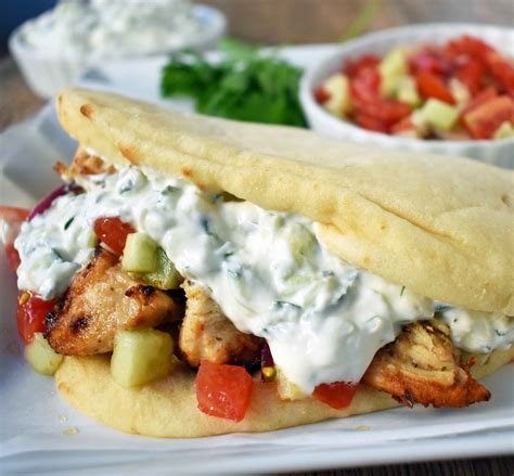 Greek Chicken Gyros with Tzatziki Sauce | Modern Honey