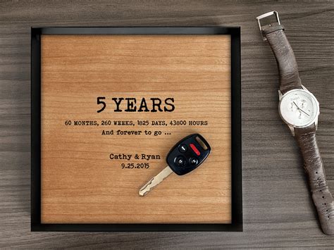 Five Year Anniversary Gift Wood anniversary gift him 5th | Etsy