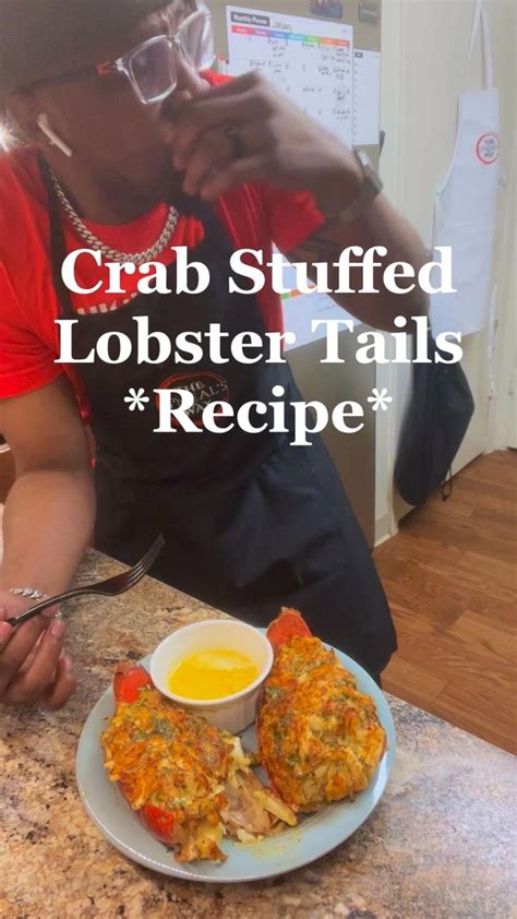 Crab Stuffed Lobster Tails Recipe! in 2023 | Lobster recipes, Crab ...